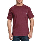 Dickies mens Short Sleeve Performance Cooling Tee T Shirt, Burgundy Heather, Medium US