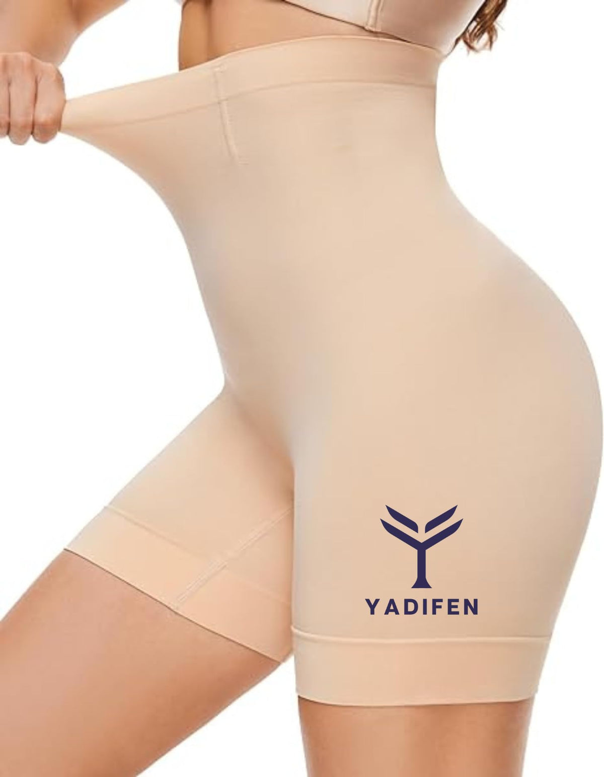 YADIFEN Shapewear Shorts Tummy Control Shapewear Invisible Shaping Shorts High Waisted Body Shaper Short (3XL, Skin) 3