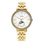 Fossil Women's Jacqueline Quartz Stainless Steel Multifunction Moonphase Watch, Color: Gold (Model: ES5167)