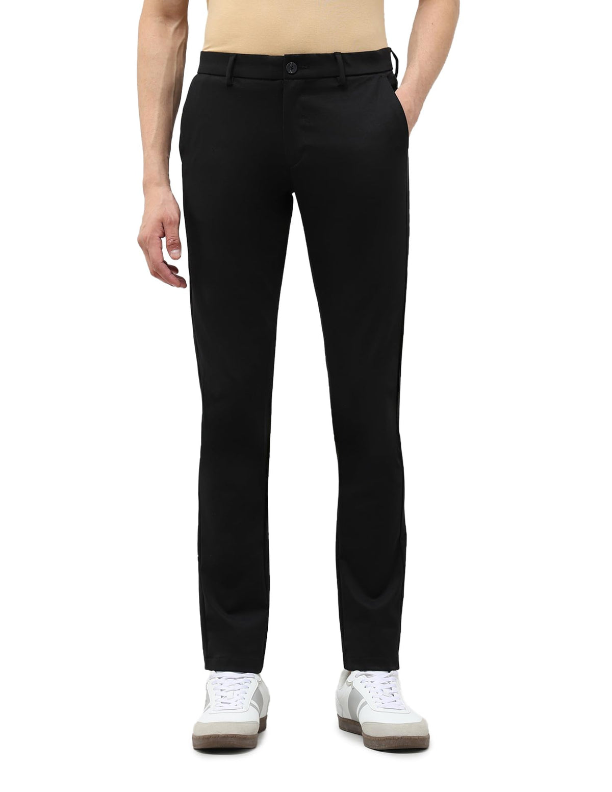 U.S.Polo Association MenS Satin Slim Fit Trousers (Ustr01782D_Black_38) 38
