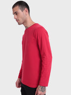Bewakoof Mens Solid 100% Cotton T-Shirt - Regular Fit, Round Neck, Full Sleeves