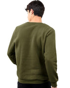 Noble Monk MenS Regular Fit Sweatshirts | Round Neck | Long Sleeve Sweatshirts For Men Olive Green
