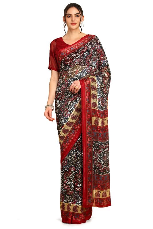 Soch Women Chiffon Bandhani Print Saree
