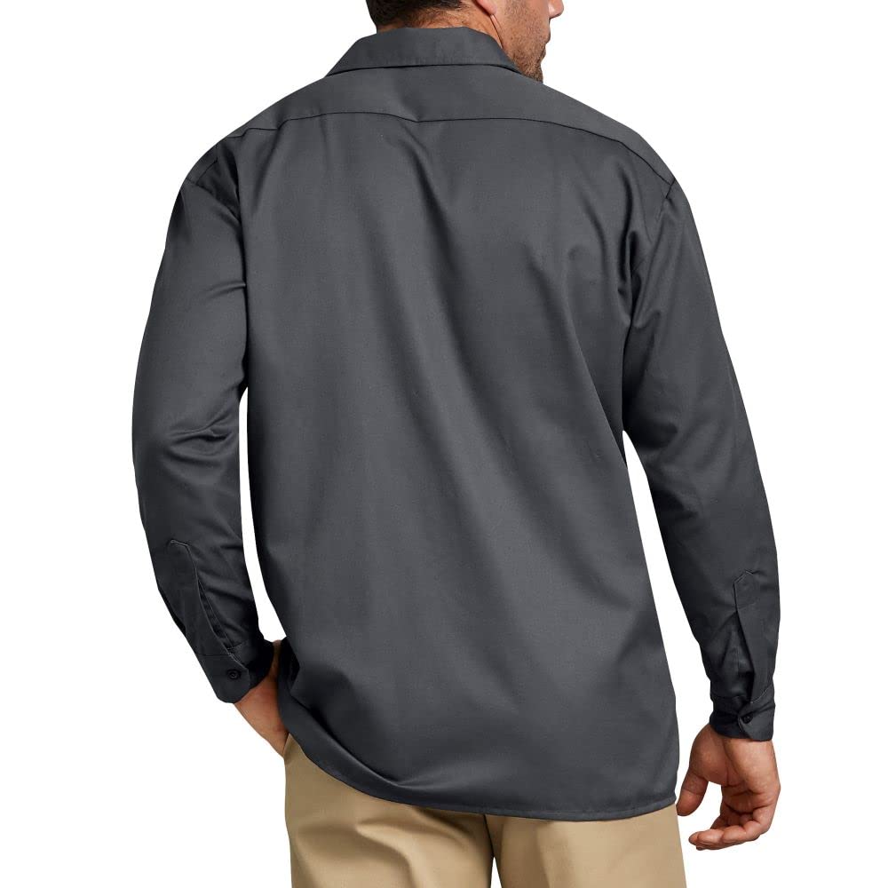 Unisex Long-Sleeve Work Shirt - NAVY - S(D0102H7ZgA2)