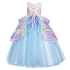 MYRISAM Unicorn Costume Princess Birthday Pageant Party Halloween Cosplay Christmas Long Maxi Tulle Fancy Dress Up Outfits