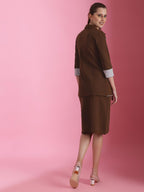 Selvia Womens Co-ords Set|Lycra Blazer & Skirt Set|Casual Co-ords Set for Women|Two Piece Co-ord Set|Blazer & Skirt Set(692CTK1