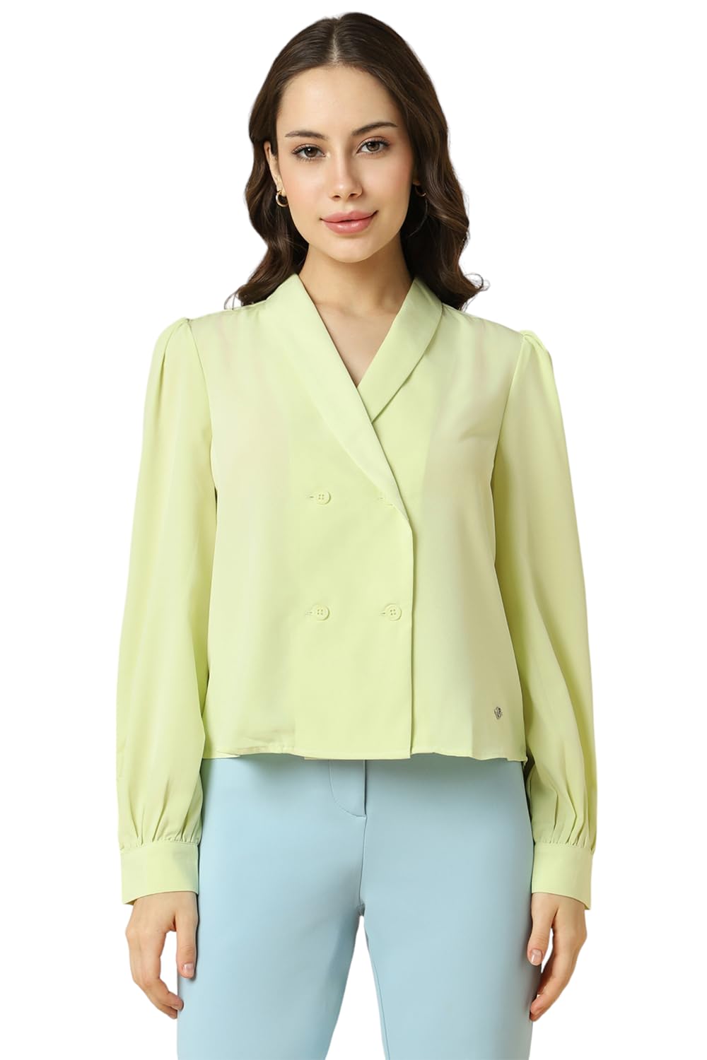 Allen Solly Women Regular Fit Solid Formal Full Sleeve Shrug