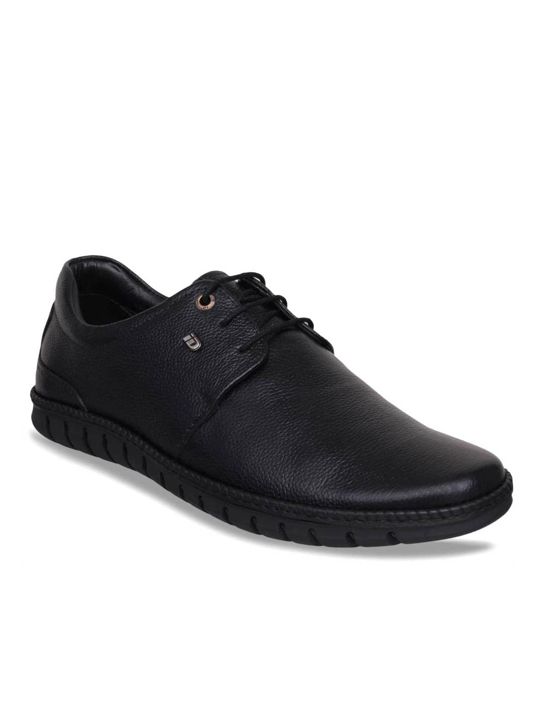 ID Mens Black Leather Formal Shoes  9 UK 9