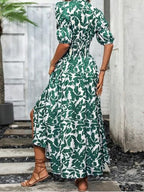 GRECIILOOKS Rayon Fit and Flare Ankle Length One Piece Maxi Bodycon Dresses Midi Dress for Women (GL-WD1219_Green