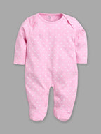 BabyGo Baby Romper 100% Cotton Rompers for New Born Baby|Night Suits for Baby Boys & Girls| PINK| 0-3M| 3-6M| 6-9M| Pack of 2