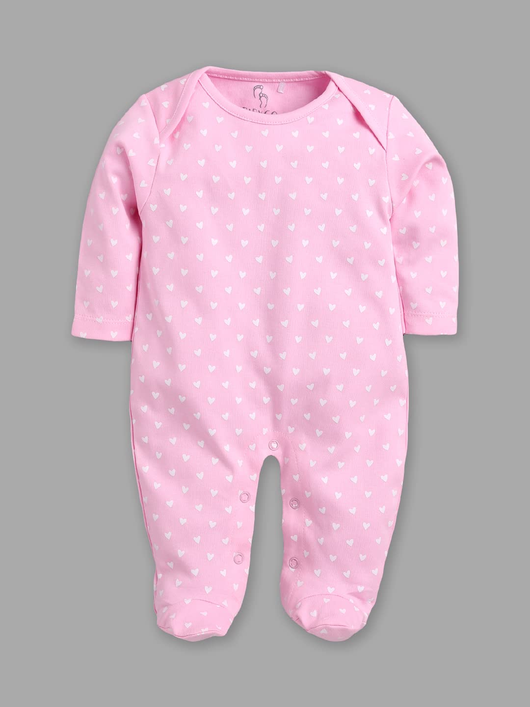BabyGo Baby Romper 100% Cotton Rompers for New Born Baby|Night Suits for Baby Boys & Girls| PINK| 0-3M| 3-6M| 6-9M| Pack of 2