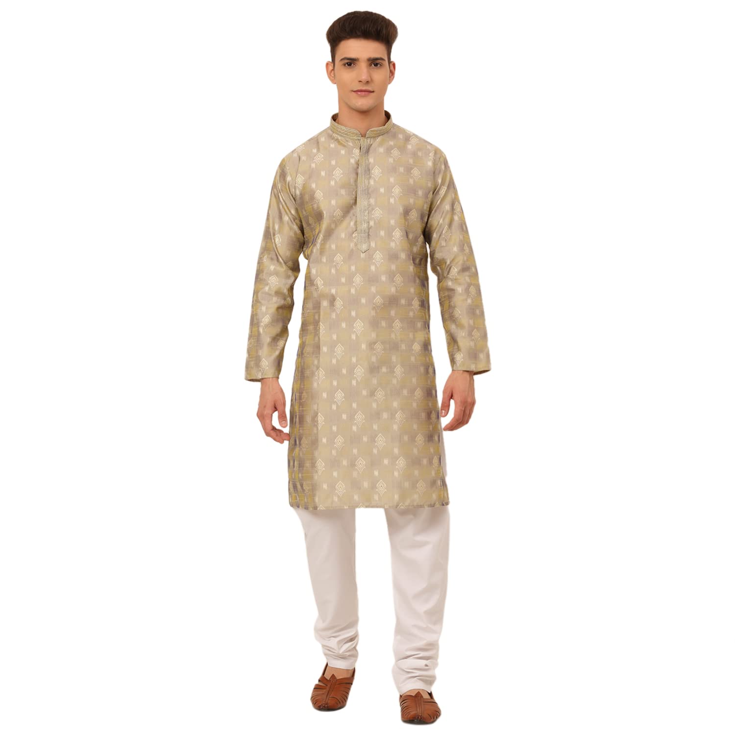 Jompers Mens Thread Work Kurta Pyjama Set