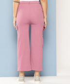 Aarika Girls Casual Wear Pink Colour Solid Nylon Pant (9-14 Years)