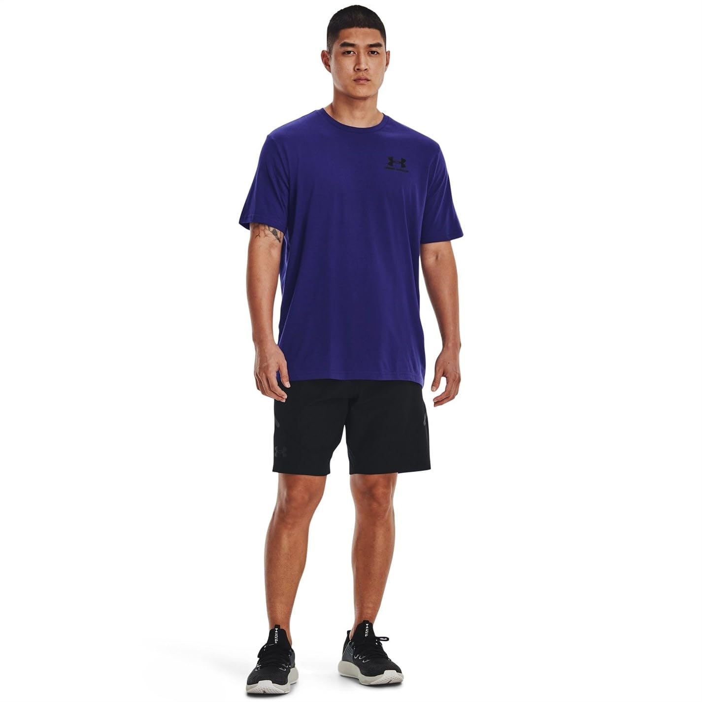 Under Armour Men's Sportstyle Left Chest Short-Sleeve T-Shirt, (468) Sonar Blue/Black/Black, X-Small