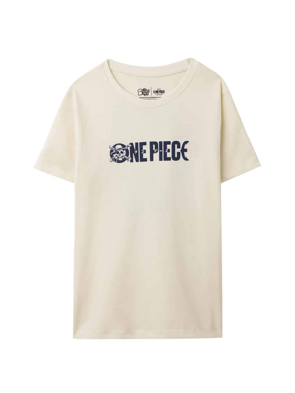 The Souled Store Official One Piece: Merry Crew Young Boys Short Sleeve Round Neck Graphic Printed Regular Fit Cotton T-Shirts W