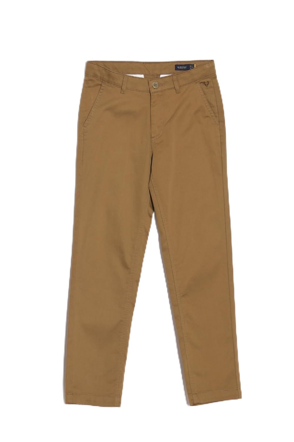 Allen Solly Boys Slim Fit Printed Solid Trousers
