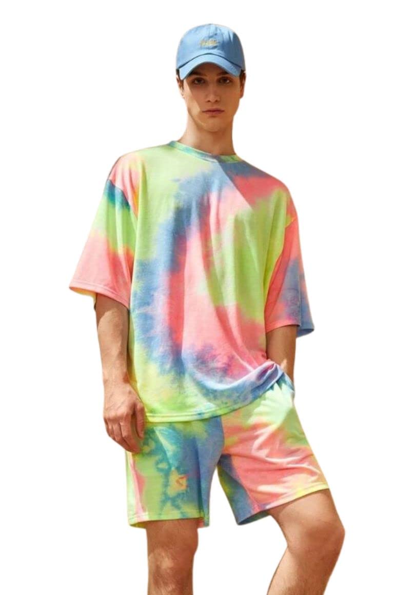 OM SAI LATEST CREATION Lycra Unisex Night Dress||Tie-Dye Night Wear Beach Wear Summer Wear Short Pajama Set||Sleepwear Loungewea