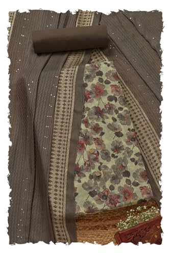 Soch Women Chanderi Floral Print Unstitched Dress Material