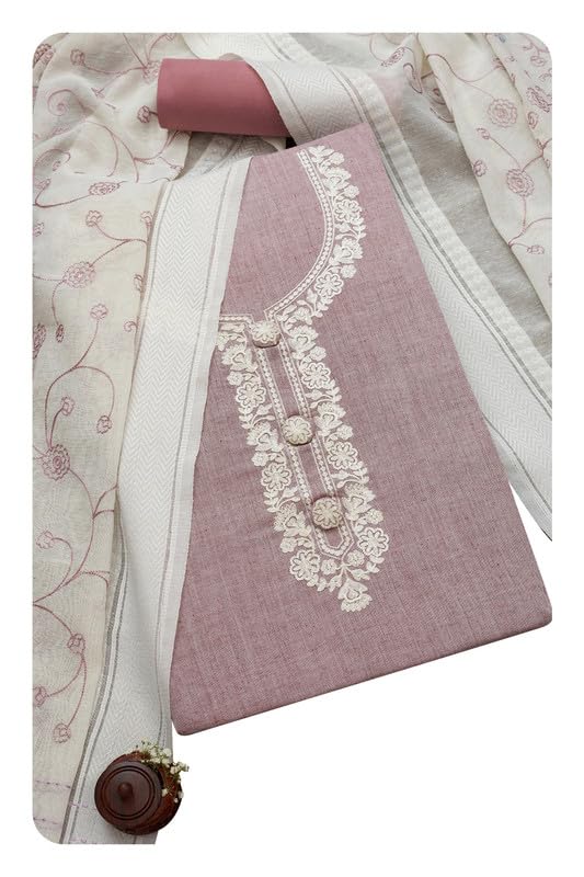 Soch Women Cotton Blend Embroidered Unstitch Dress Material