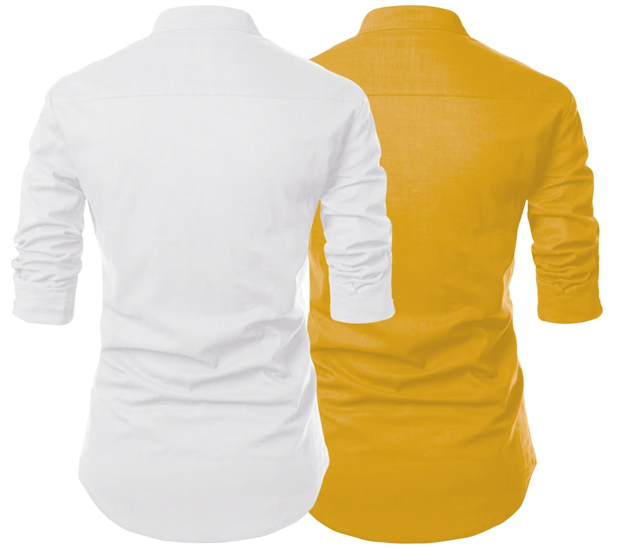 Zartha MenS Regular Fit Solid Pattern Cotton Blend Kurta With Spread Collar Long Sleeve And Standard Length | Shirt For Man