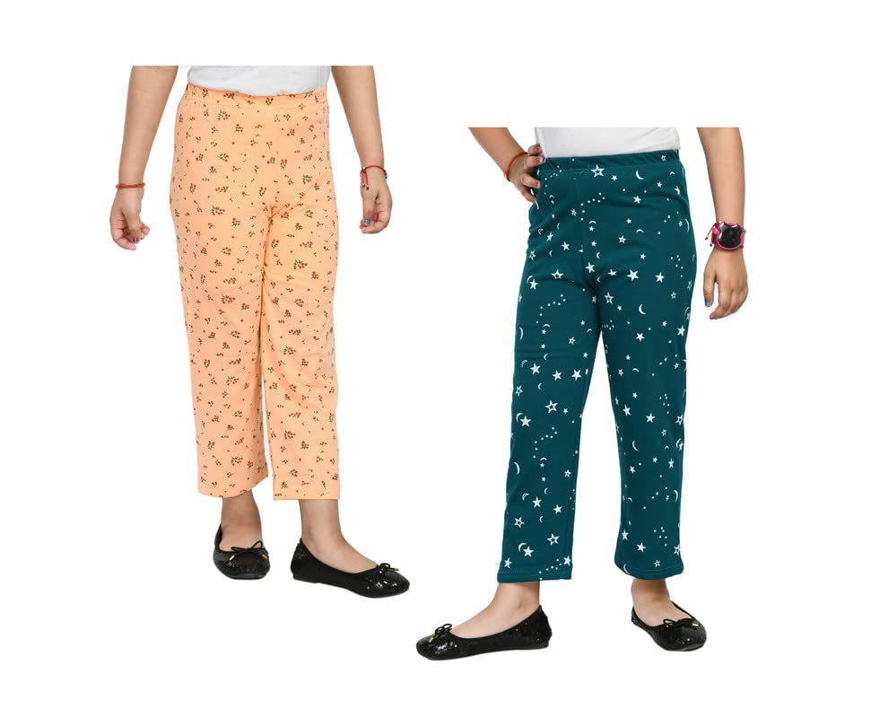 IndiWeaves Regular Fit Cotton Printed Girls Pyjamas Set 14-15