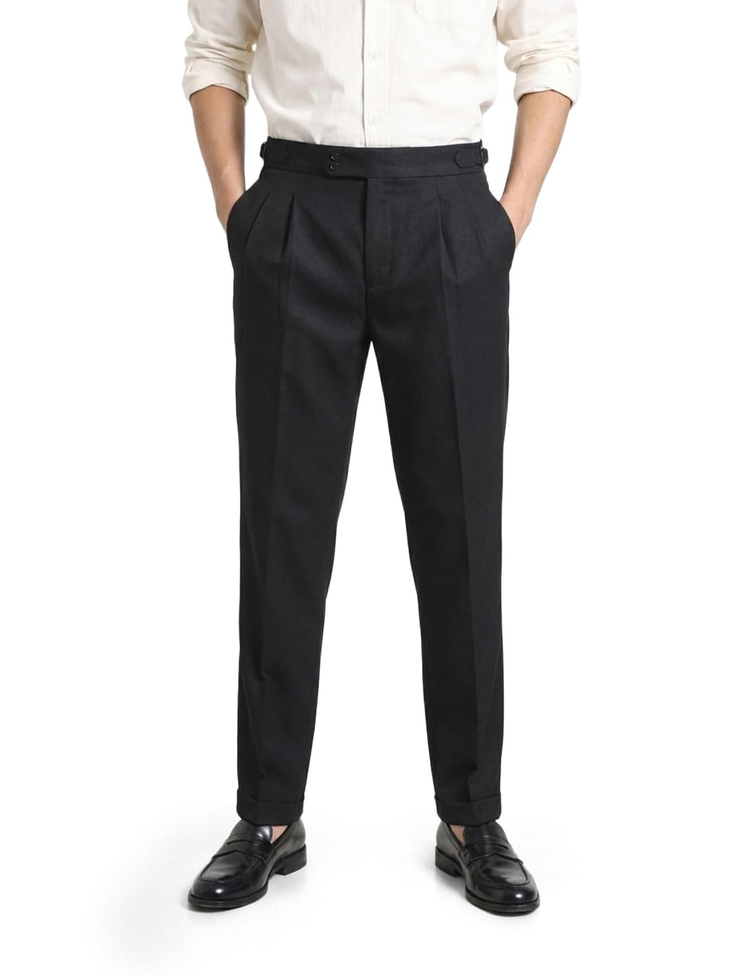 The Indian Garage Co Mens Mid-Rise Stretchable Relaxed Fit Gurkha Pants