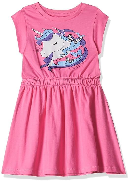 T2F Girls Cotton Printed Casual Knee-Length Dress(Pack of 3)