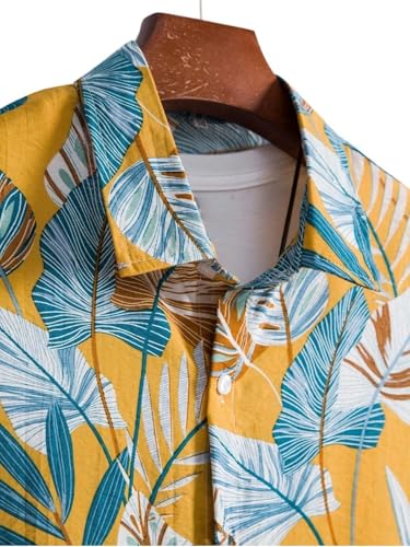 Leriya Fashion Mens Rayon Printed Co-Ord Set, Multicolour, Xl