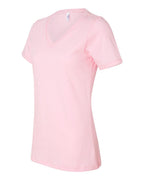 Ladies Relaxed Jersey V-Neck T-Shirt - BERRY - S(D0102H782VT)