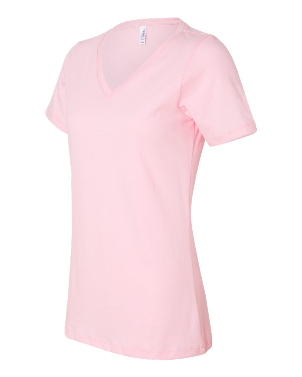 Ladies Relaxed Jersey V-Neck T-Shirt - BERRY - S(D0102H782VT)