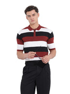 The Indian Garage Co Mens Oversized Textured Half Sleeves Collar Neck Sweater