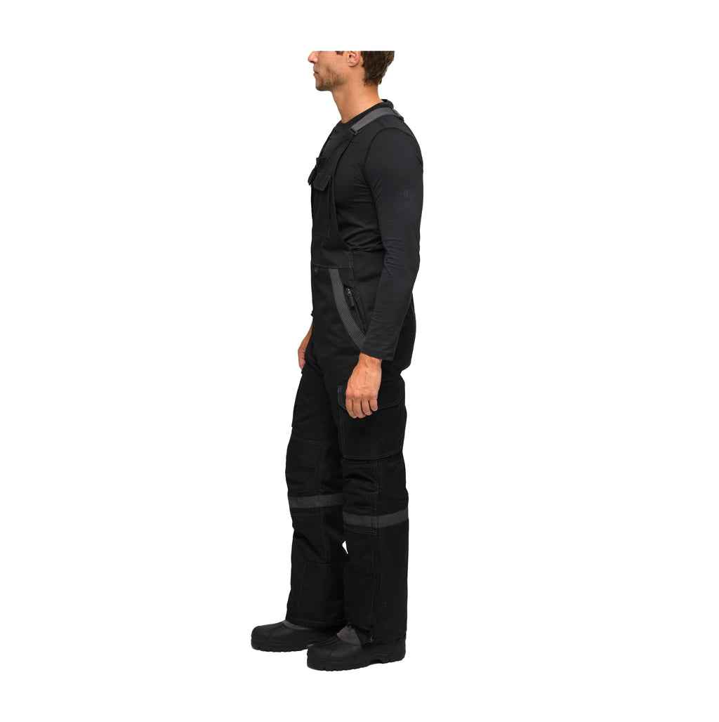 Arctix Men's Tundra Ballistic Bib Overalls With Added Visibility, Black, Medium/32 Inseam