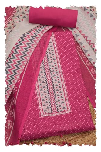 Soch Women Linen Polka Dots Unstitch Dress Material with Sequins