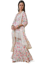 Soch Womens Cream Brasso Botanical Print Suit Set With Dupatta