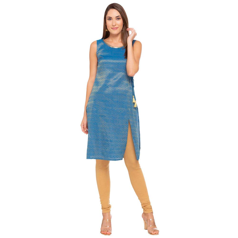 Aurelia Women'S Straight Kurta (18Aua10191-300114_Blue_Small)