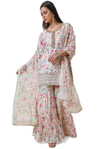 Soch Womens Cream Brasso Botanical Print Suit Set With Dupatta