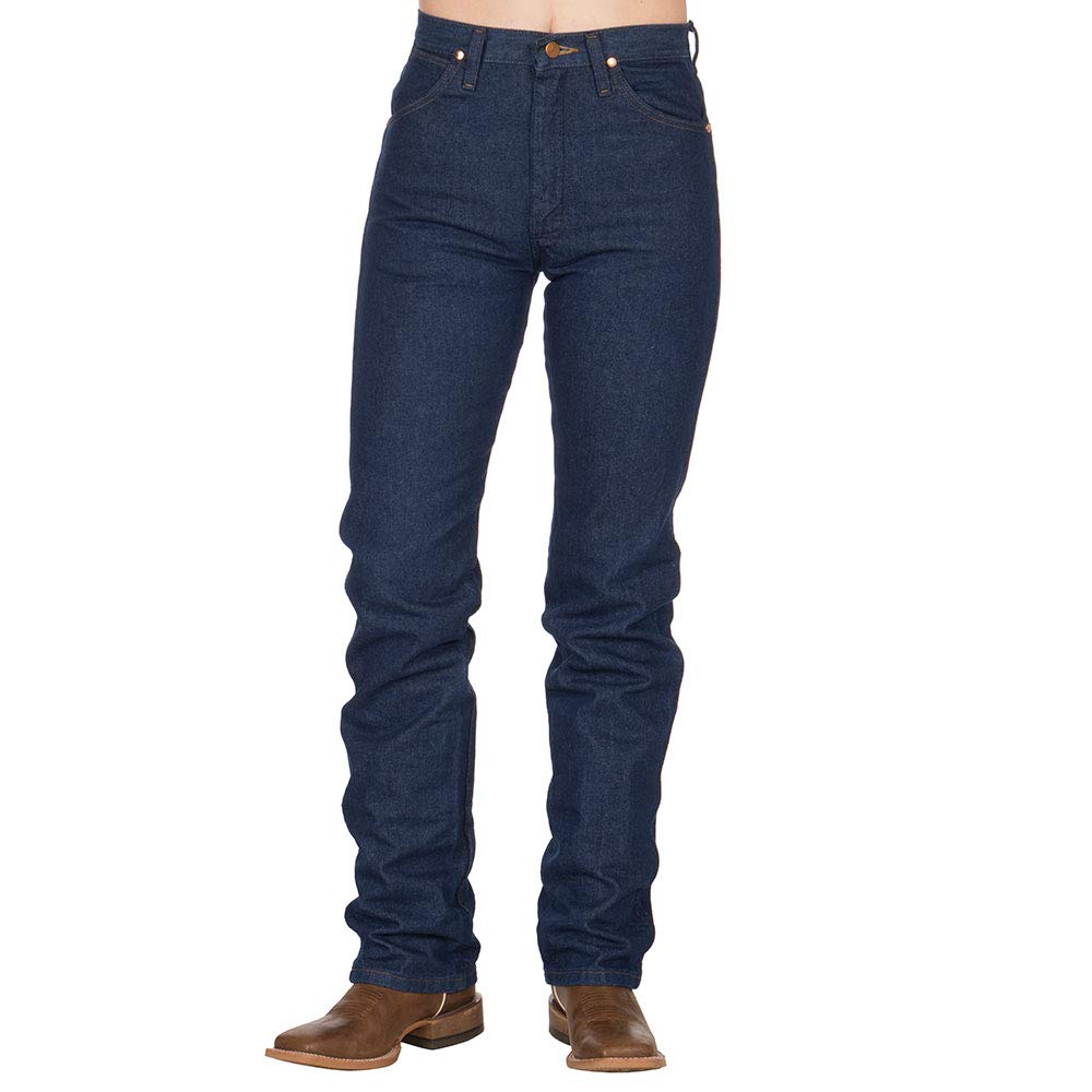 Wrangler Women's Cowboy Cut High Rise Slim Fit Tapered Leg Jean, Prewash, 1-36