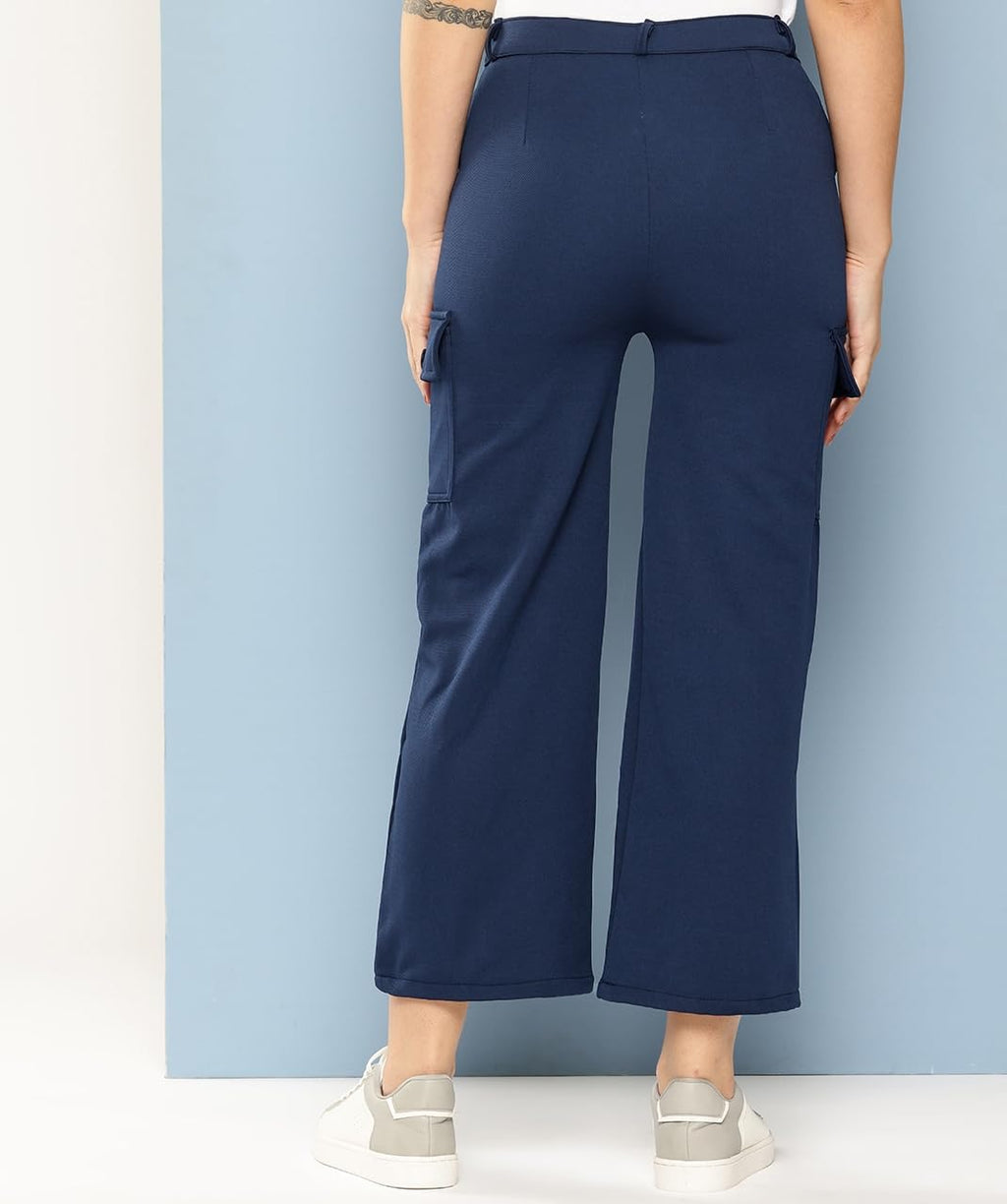 Aarika Girls Casual Wear Navy Blue Colour Solid Nylon Pant (9-14 Years)