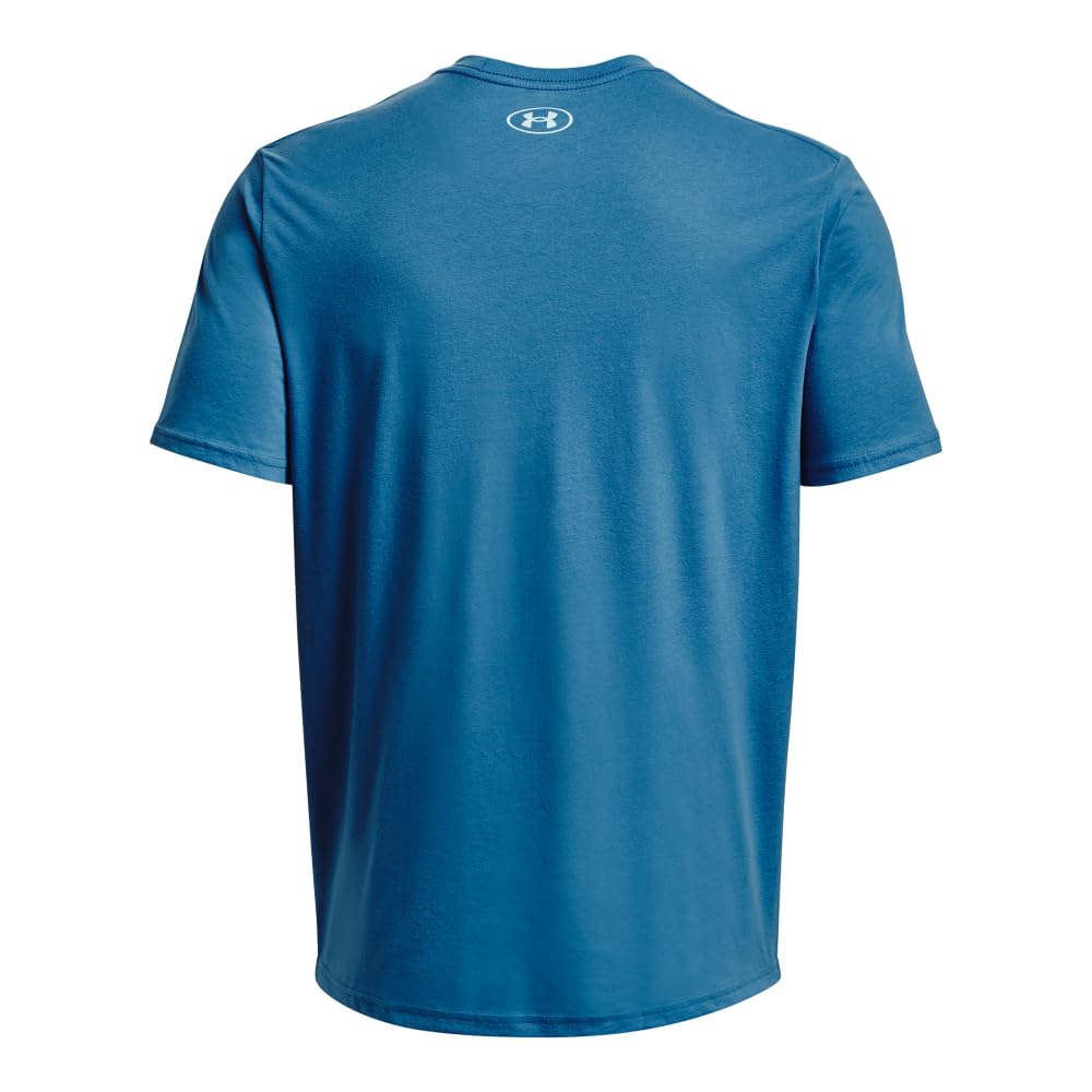 Under Armour Men's Global Foundation Short-Sleeve T-Shirt, (466) Cosmic Blue/White/Blizzard, Small