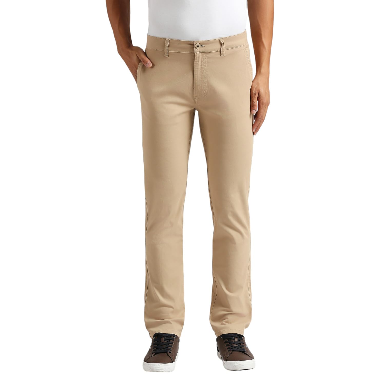 Black Mid Waist Cash Fit Chinos