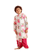 Pspeaches Boys Floral Printed Regular Kurta With Dhoti Pants (5-6Years)