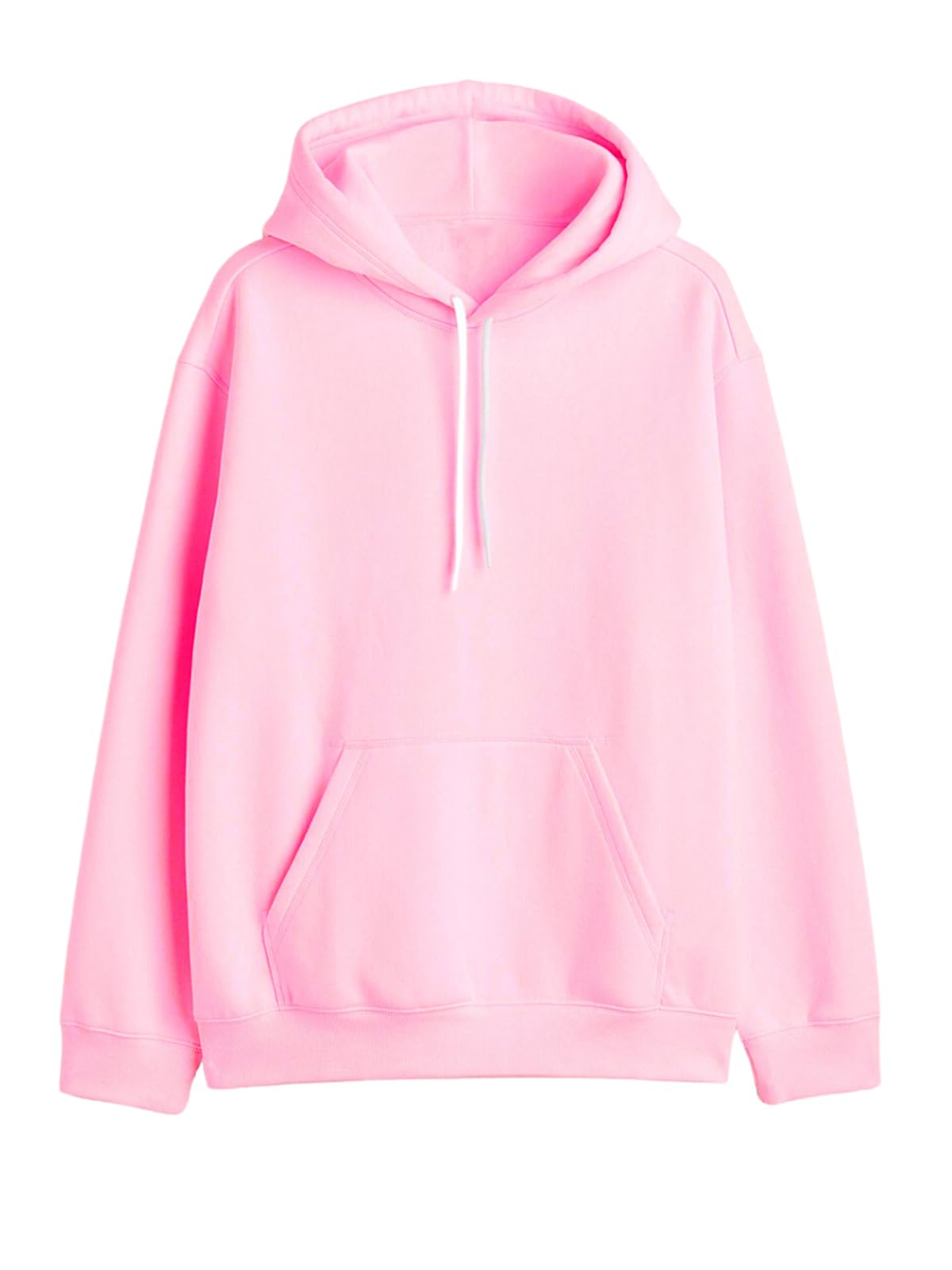 JUNEBERRY Cotton Hooded Sweatshirt for Women/Girls Pink(Pink, X-Large)