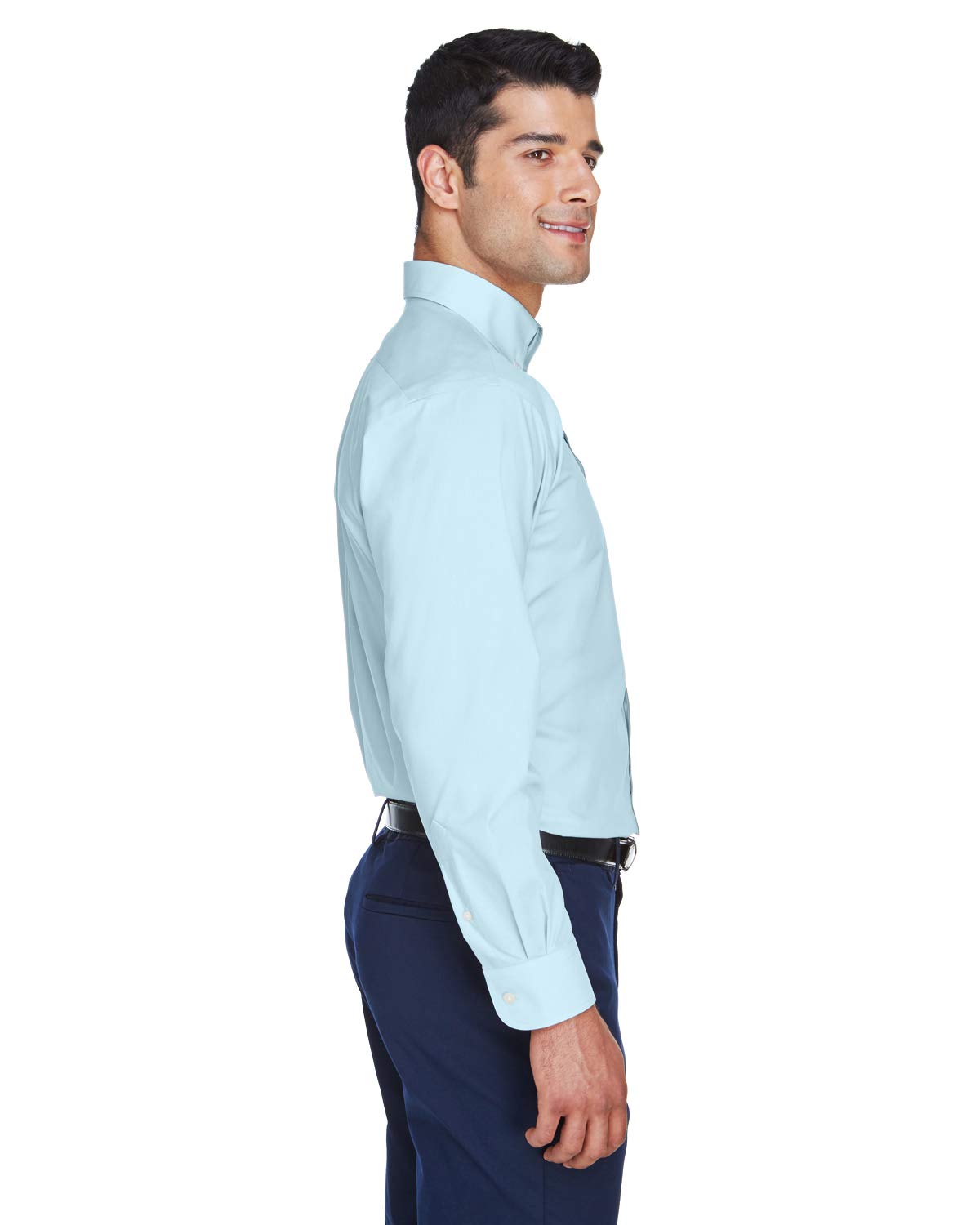 Mens crown Woven collectionSolid Broadcloth - WHITE - 5XL(D0102H768X6)