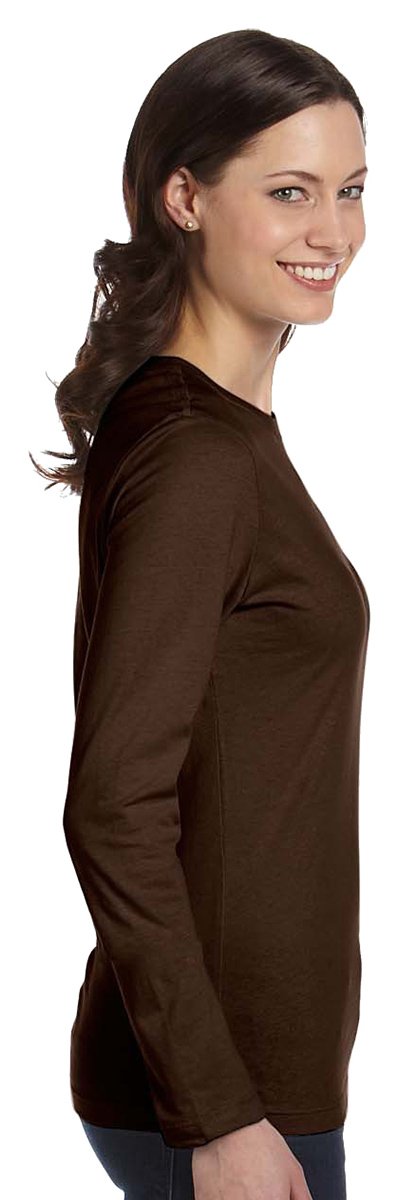 Ladies Jersey Long-Sleeve T-Shirt - BLAcK - S(D0102H78KWP)