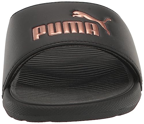 PUMA Women's COOL CAT 2.0 Slide Sandals, Puma Black-Rose Gold, 9