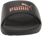 PUMA Women's COOL CAT 2.0 Slide Sandals, Puma Black-Rose Gold, 9
