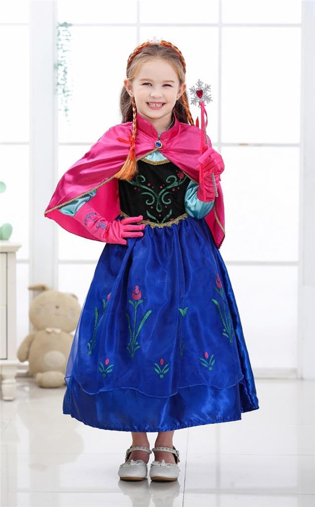 Dressy Daisy Little Girls' Ice Princess Sister Costume Dresses Birthday Halloween Christmas Fancy Party Outfit with Accessories