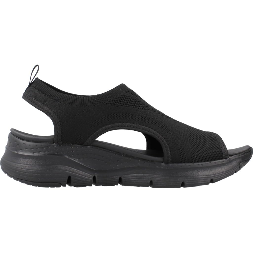 Skechers Women's Arch FIT-City Catch, Black/Black, 6