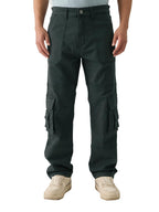 The Souled Store Solids: Greenlake Men and Boys Straight Fit Cotton Blend Cargo Jeans