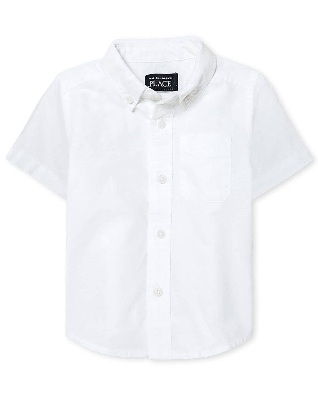 The childrens Place Baby Boys and Toddler Boys Short Sleeve Oxford Button Down Shirt, White, 3T